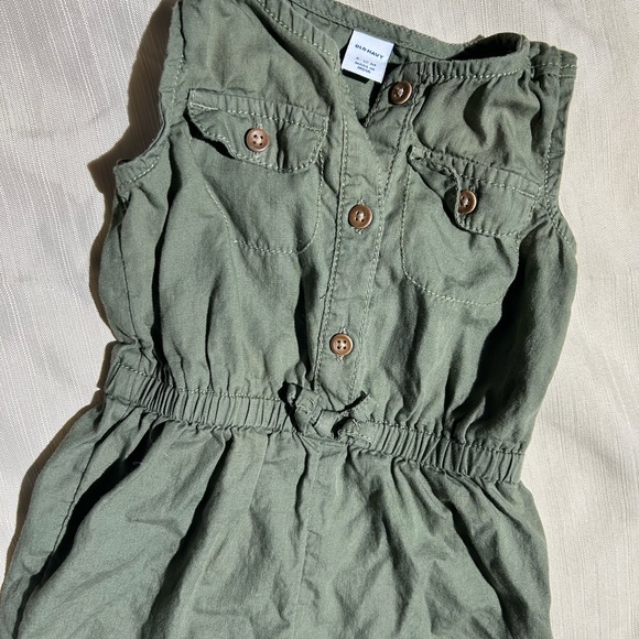 Army Green baby romper size 6-12 months shorts summer clothes - Picture 5 of 8